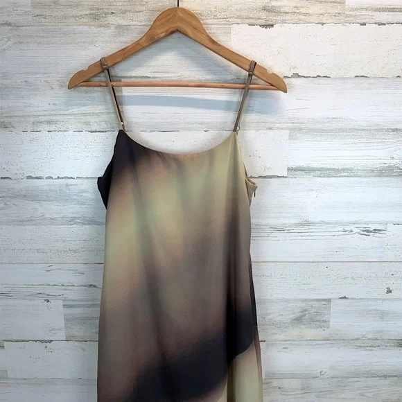 NWT Miou Muse Ombré Maxi Slip Dress M Neutral Boho Y2K Spaghetti Strap Romantic - Picture 4 of 12